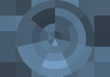 Büyük renk kare pikselleri ve dairesi olan soyut dekoratif arkaplan