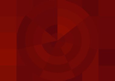 Büyük kırmızı kare pikselleri ve dairesi olan soyut dekoratif arkaplan