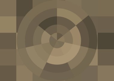 Büyük renk kare pikselleri ve dairesi olan soyut dekoratif arkaplan