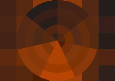 Büyük renk kare pikselleri ve dairesi olan soyut dekoratif arkaplan