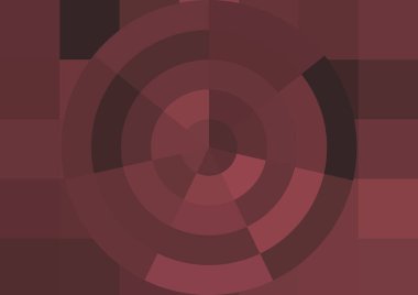 Büyük renk kare pikselleri ve dairesi olan soyut dekoratif arkaplan