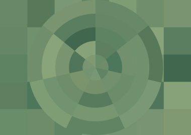 Büyük renk kare pikselleri ve dairesi olan soyut dekoratif arkaplan