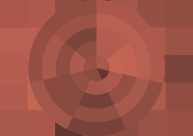 Büyük renk kare pikselleri ve dairesi olan soyut dekoratif arkaplan