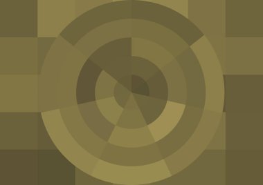 Büyük renk kare pikselleri ve dairesi olan soyut dekoratif arkaplan