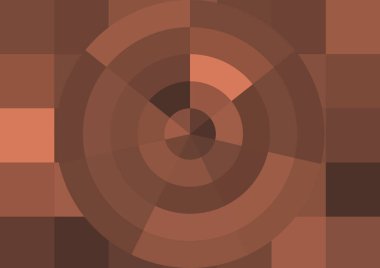 Büyük renk kare pikselleri ve dairesi olan soyut dekoratif arkaplan