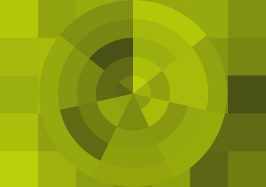 Büyük renk kare pikselleri ve dairesi olan soyut dekoratif arkaplan