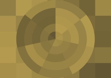 Büyük renk kare pikselleri ve dairesi olan soyut dekoratif arkaplan