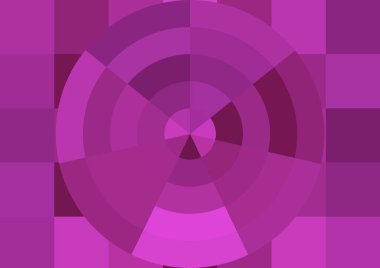 Büyük renk kare pikselleri ve dairesi olan soyut dekoratif arkaplan