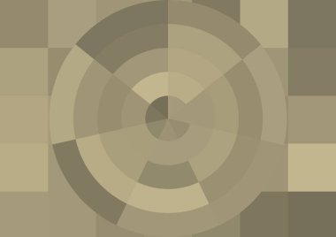 Büyük renk kare pikselleri ve dairesi olan soyut dekoratif arkaplan