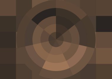 Büyük renk kare pikselleri ve dairesi olan soyut dekoratif arkaplan