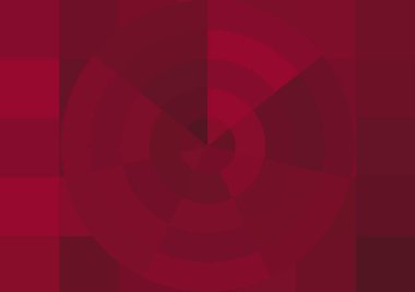 Büyük kırmızı kare pikselleri ve dairesi olan soyut dekoratif arkaplan