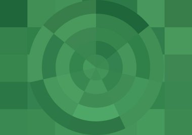 Büyük renk kare pikselleri ve dairesi olan soyut dekoratif arkaplan