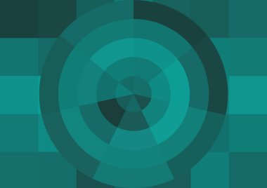 Büyük renk kare pikselleri ve dairesi olan soyut dekoratif arkaplan