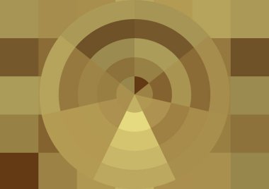 Büyük renk kare pikselleri ve dairesi olan soyut dekoratif arkaplan