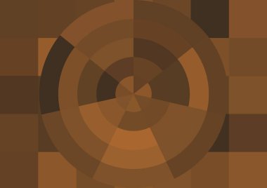 Büyük renk kare pikselleri ve dairesi olan soyut dekoratif arkaplan