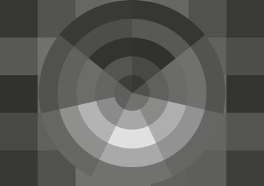 Büyük gri kare pikselleri ve dairesi olan soyut dekoratif arkaplan
