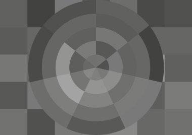 Büyük gri kare pikselleri ve dairesi olan soyut dekoratif arkaplan