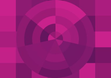 Büyük renk kare pikselleri ve dairesi olan soyut dekoratif arkaplan