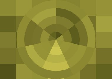 Büyük renk kare pikselleri ve dairesi olan soyut dekoratif arkaplan