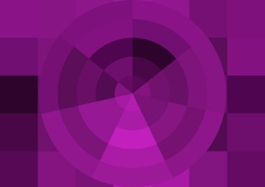 Büyük renk kare pikselleri ve dairesi olan soyut dekoratif arkaplan