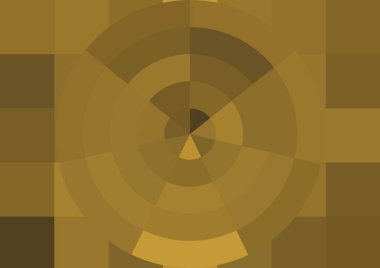 Büyük renk kare pikselleri ve dairesi olan soyut dekoratif arkaplan