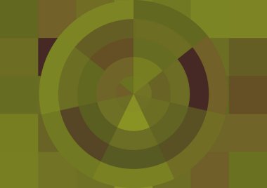 Büyük renk kare pikselleri ve dairesi olan soyut dekoratif arkaplan