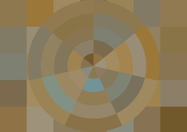 Büyük renk kare pikselleri ve dairesi olan soyut dekoratif arkaplan