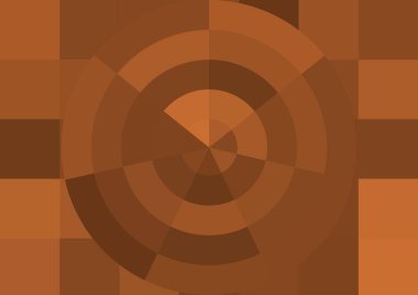 Büyük renk kare pikselleri ve dairesi olan soyut dekoratif arkaplan