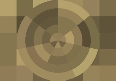 Büyük renk kare pikselleri ve dairesi olan soyut dekoratif arkaplan