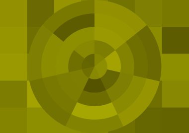 Büyük renk kare pikselleri ve dairesi olan soyut dekoratif arkaplan