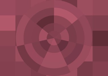 Büyük renk kare pikselleri ve dairesi olan soyut dekoratif arkaplan