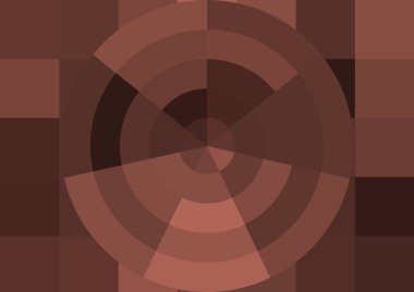 Büyük renk kare pikselleri ve dairesi olan soyut dekoratif arkaplan