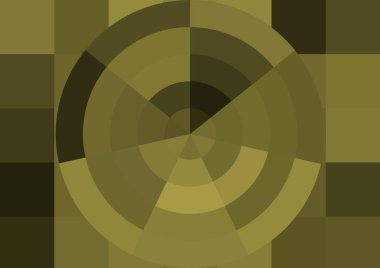 Büyük renk kare pikselleri ve dairesi olan soyut dekoratif arkaplan