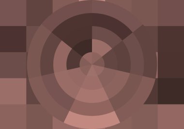 Büyük renk kare pikselleri ve dairesi olan soyut dekoratif arkaplan