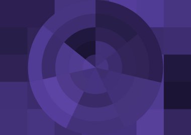 Büyük renk kare pikselleri ve dairesi olan soyut dekoratif arkaplan