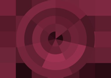 Büyük renk kare pikselleri ve dairesi olan soyut dekoratif arkaplan