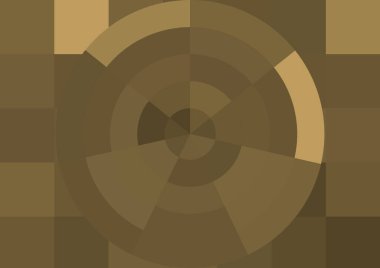 Büyük renk kare pikselleri ve dairesi olan soyut dekoratif arkaplan