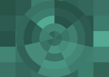 Büyük renk kare pikselleri ve dairesi olan soyut dekoratif arkaplan