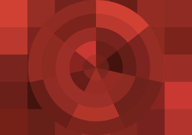 Büyük renk kare pikselleri ve dairesi olan soyut dekoratif arkaplan