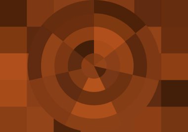 Büyük renk kare pikselleri ve dairesi olan soyut dekoratif arkaplan