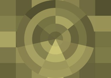 Büyük renk kare pikselleri ve dairesi olan soyut dekoratif arkaplan