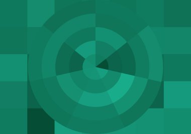 Büyük renk kare pikselleri ve dairesi olan soyut dekoratif arkaplan