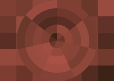 Büyük renk kare pikselleri ve dairesi olan soyut dekoratif arkaplan