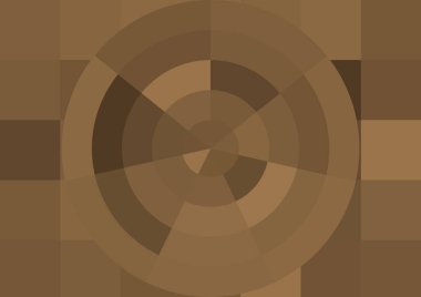 Büyük renk kare pikselleri ve dairesi olan soyut dekoratif arkaplan