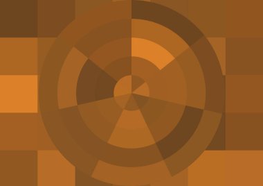 Büyük renk kare pikselleri ve dairesi olan soyut dekoratif arkaplan