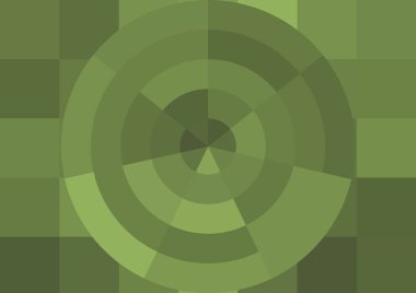 Büyük renk kare pikselleri ve dairesi olan soyut dekoratif arkaplan