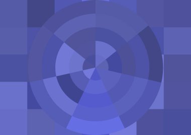 Büyük renk kare pikselleri ve dairesi olan soyut dekoratif arkaplan