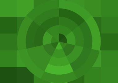 Büyük renk kare pikselleri ve dairesi olan soyut dekoratif arkaplan