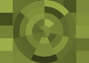 Büyük renk kare pikselleri ve dairesi olan soyut dekoratif arkaplan