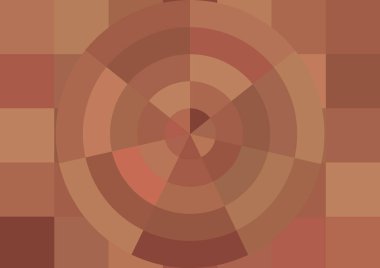 Büyük renk kare pikselleri ve dairesi olan soyut dekoratif arkaplan